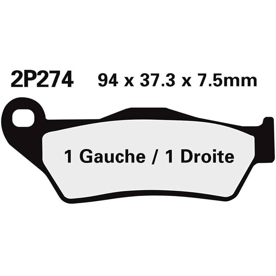 PASTILLAS FRENO NISSIN 2P274ST DEL. SX125 93-15