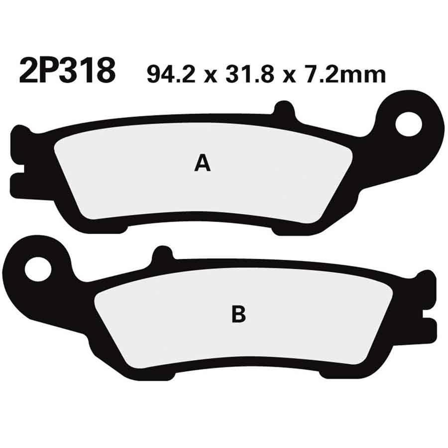PASTILLAS FRENO NISSIN 2P318ST DEL. YZ125 08-15