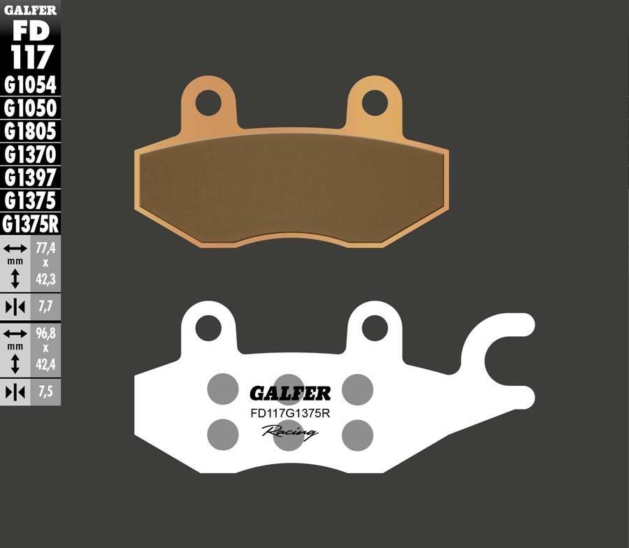 PASTILLAS FRENO GALFER SINTER SPORT RACING 117 1375R