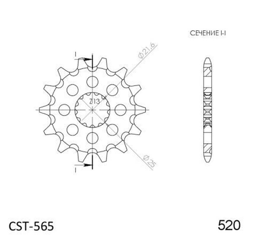 PIÑON JT 565K 15T 520 SUPERSPROX CST565X15R