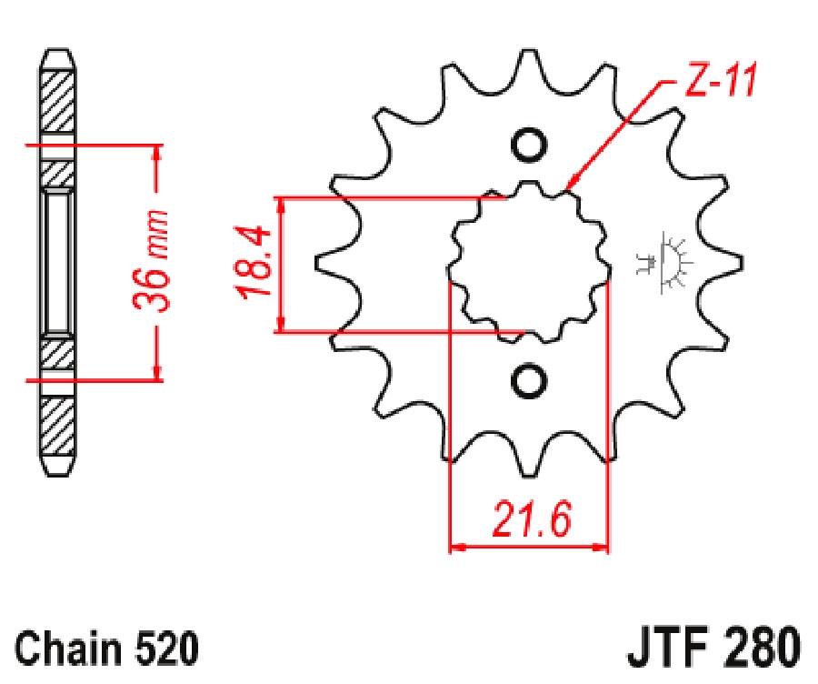 PIÑON JT 280 13T