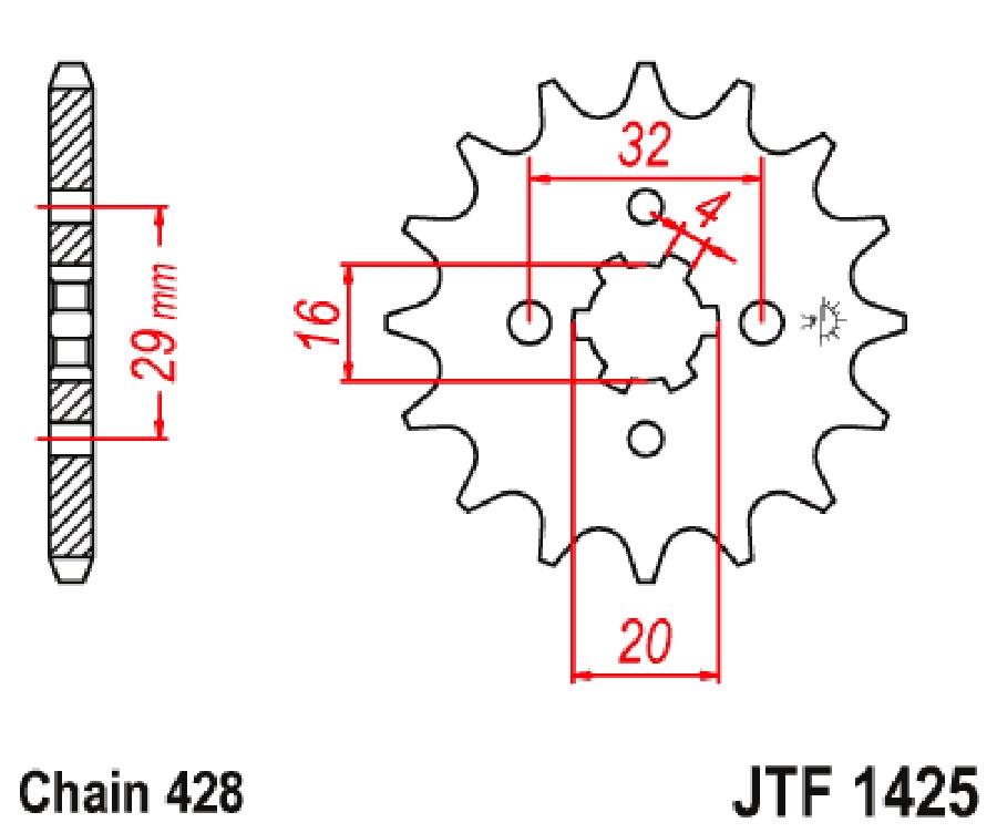 PIÑON JT 1425 CON 13T