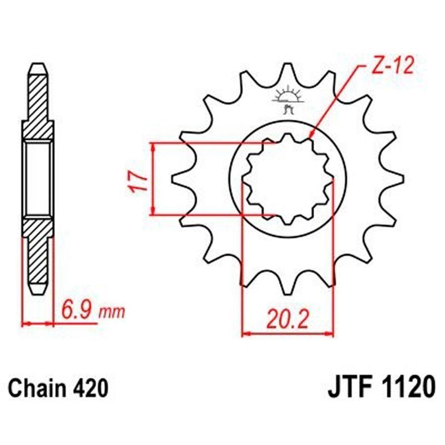 PIÑON JT 1120K 11T 420