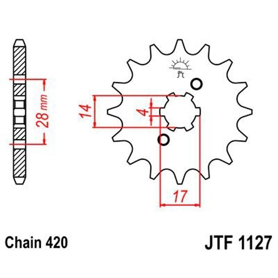 PIÑON JT 1127K 13T 420