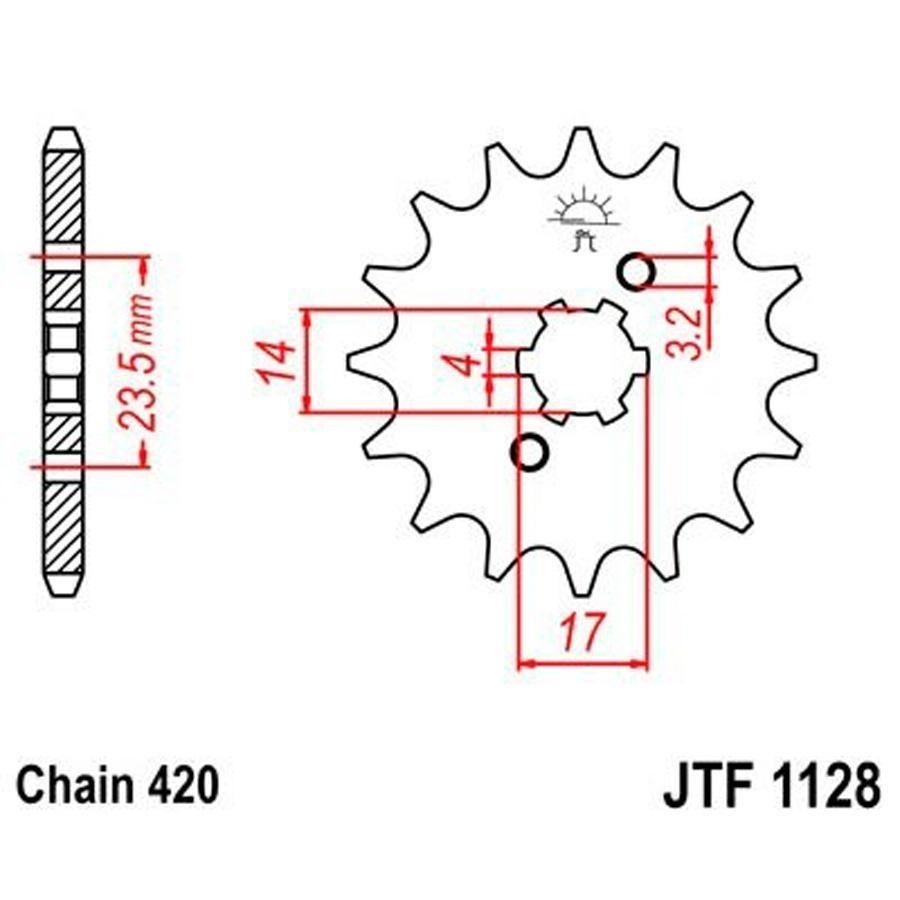 PIÑON JT 1128K 12T 420