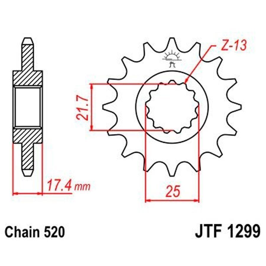 PIÑON JT 1299K 14T 520