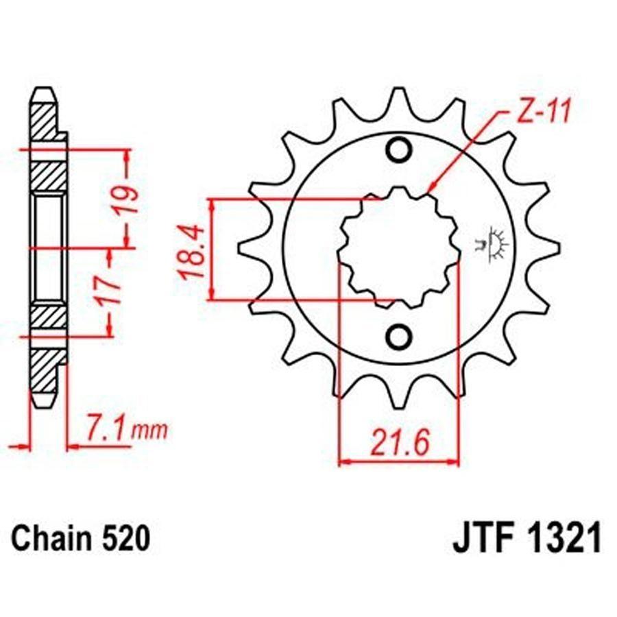 PIÑON JT 1321 13T 520