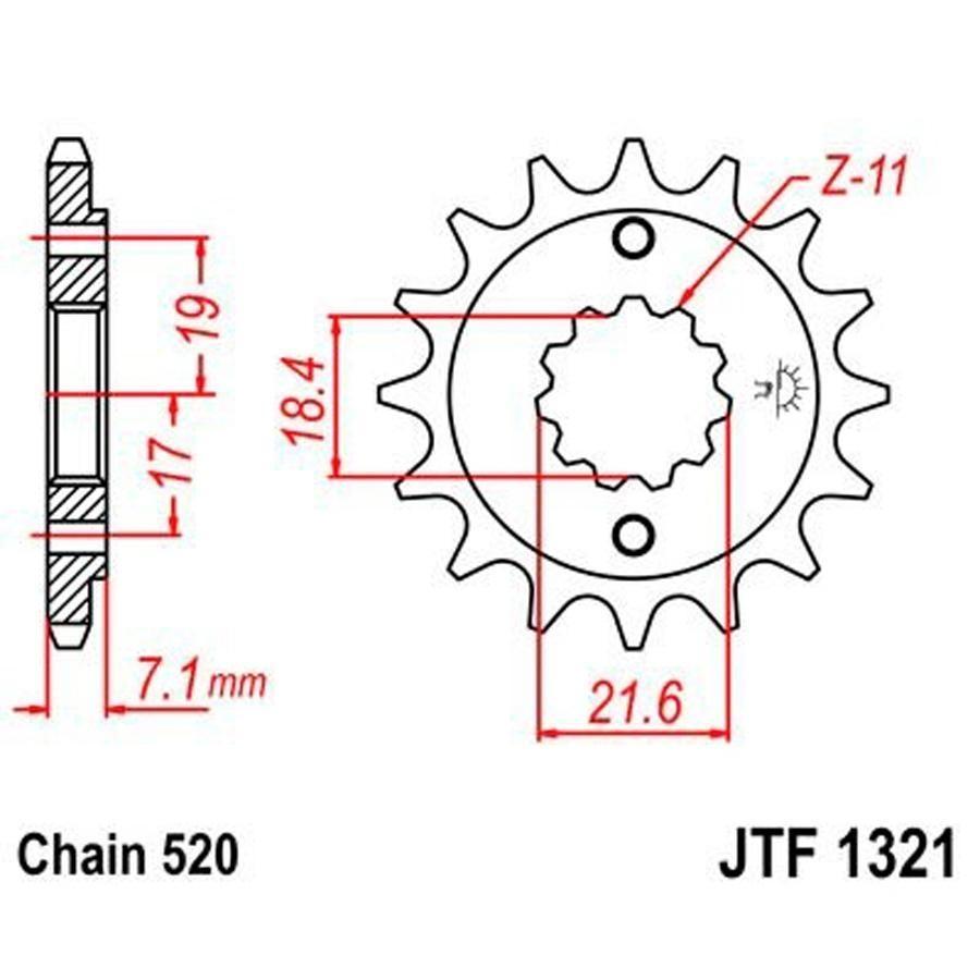 PIÑON JT 1321 14T 520