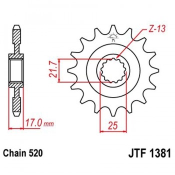 PIÑON JT 1381 15T 520