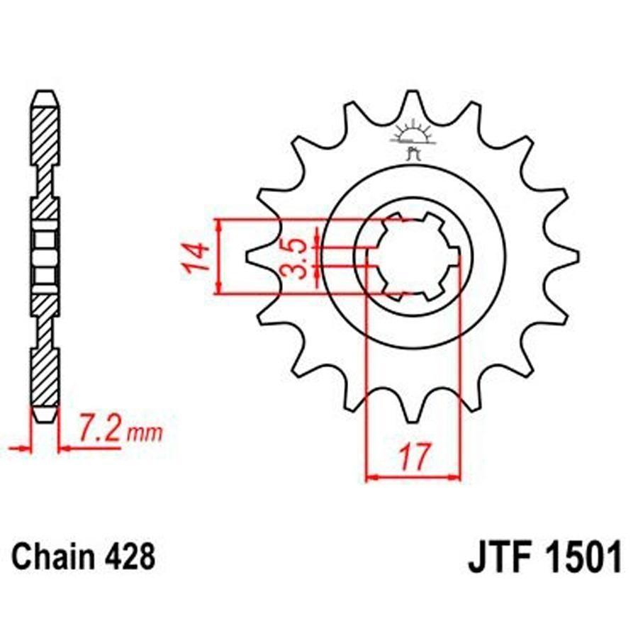 PIÑON JT 1501 14T 428