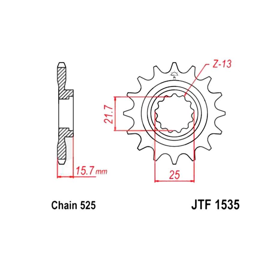 PIÑON JT 1535 15T RB 525