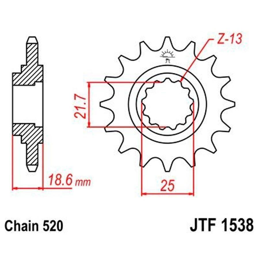 PIÑON JT 1538 14T 520