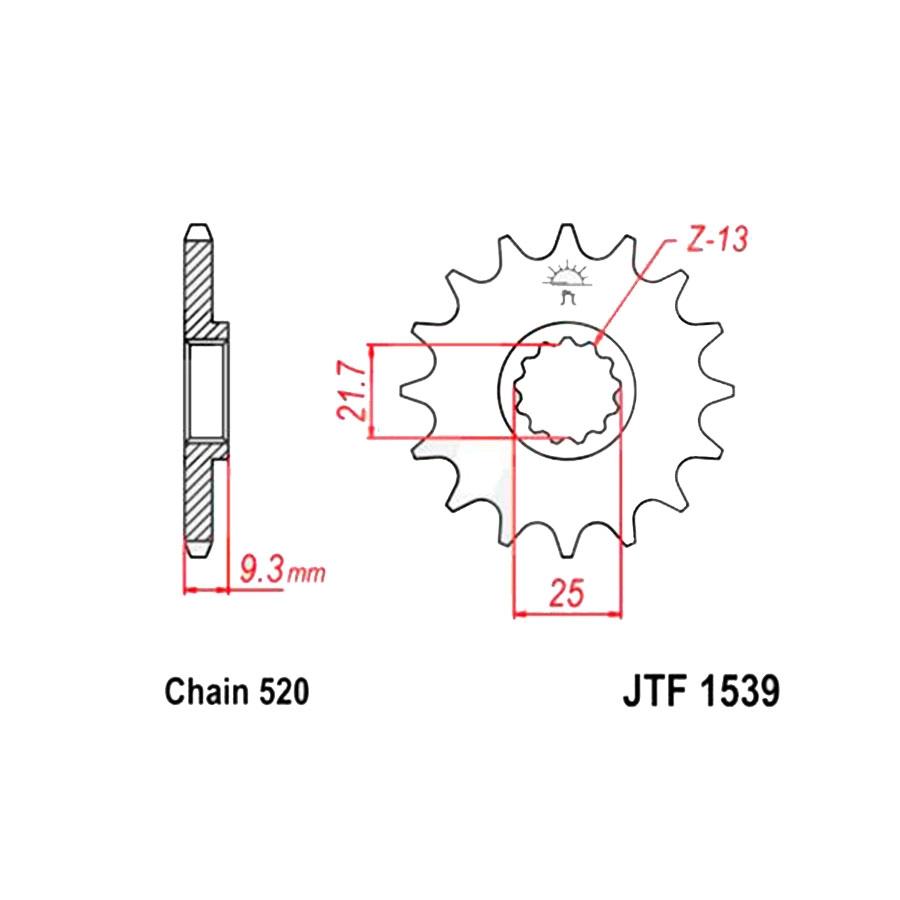 PIÑON JT 1539K 14T 520 SUPERSPROX CST1539X14R