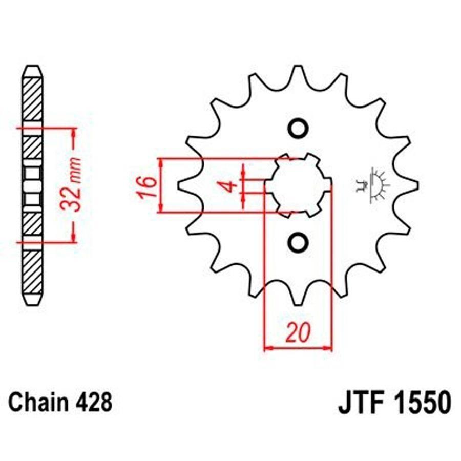 PIÑON JT 1550K 14T 428