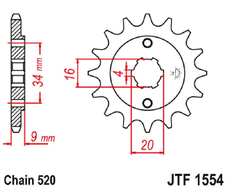 PIÑON JT 1554 15T 520