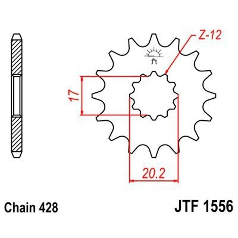 PIÑON JT 1556K 16T 428