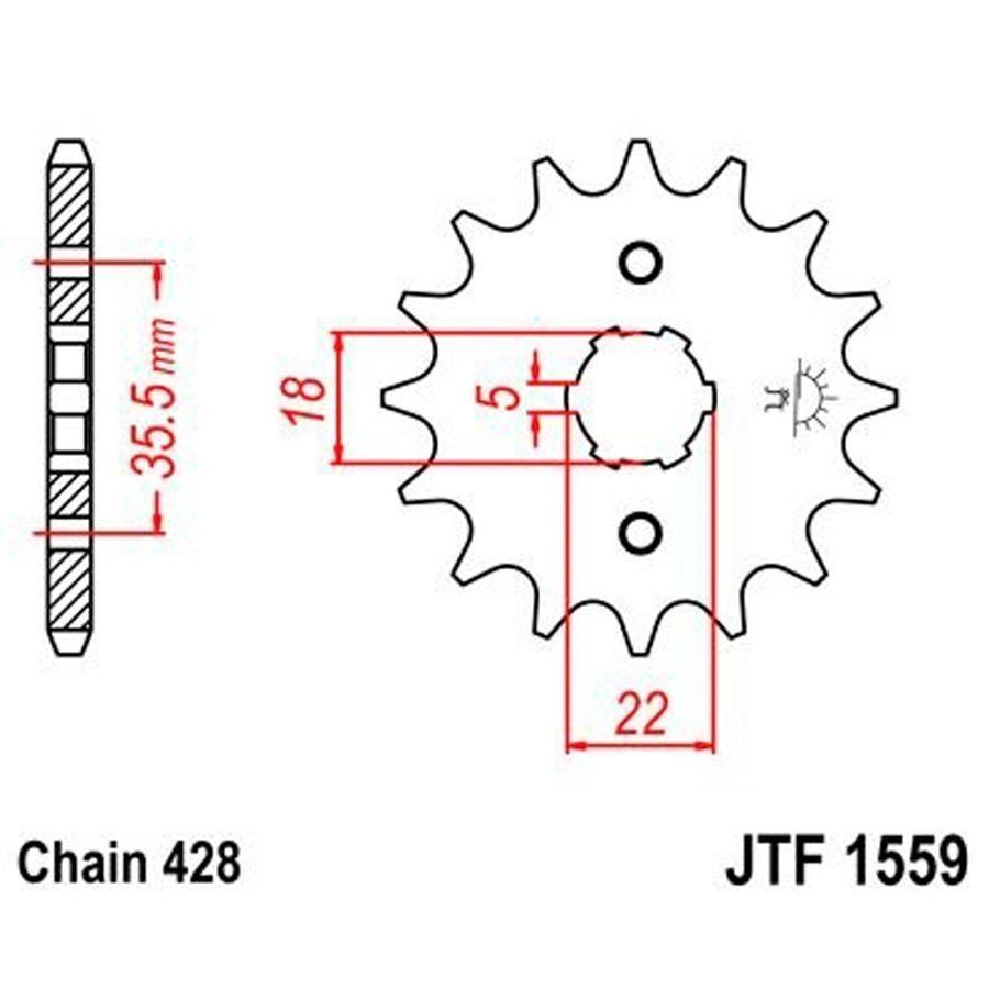 PIÑON JT 1559K 14T 428