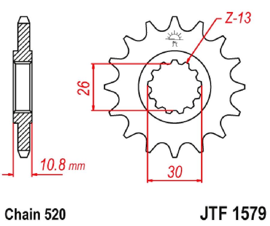 PIÑON JT 1579K 16T 520 SUPERSPROX CST1579X16
