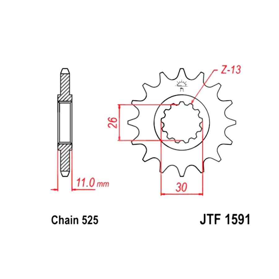 PIÑON JT 1591K 16T 525 SUPERSPROX CST1591X16R