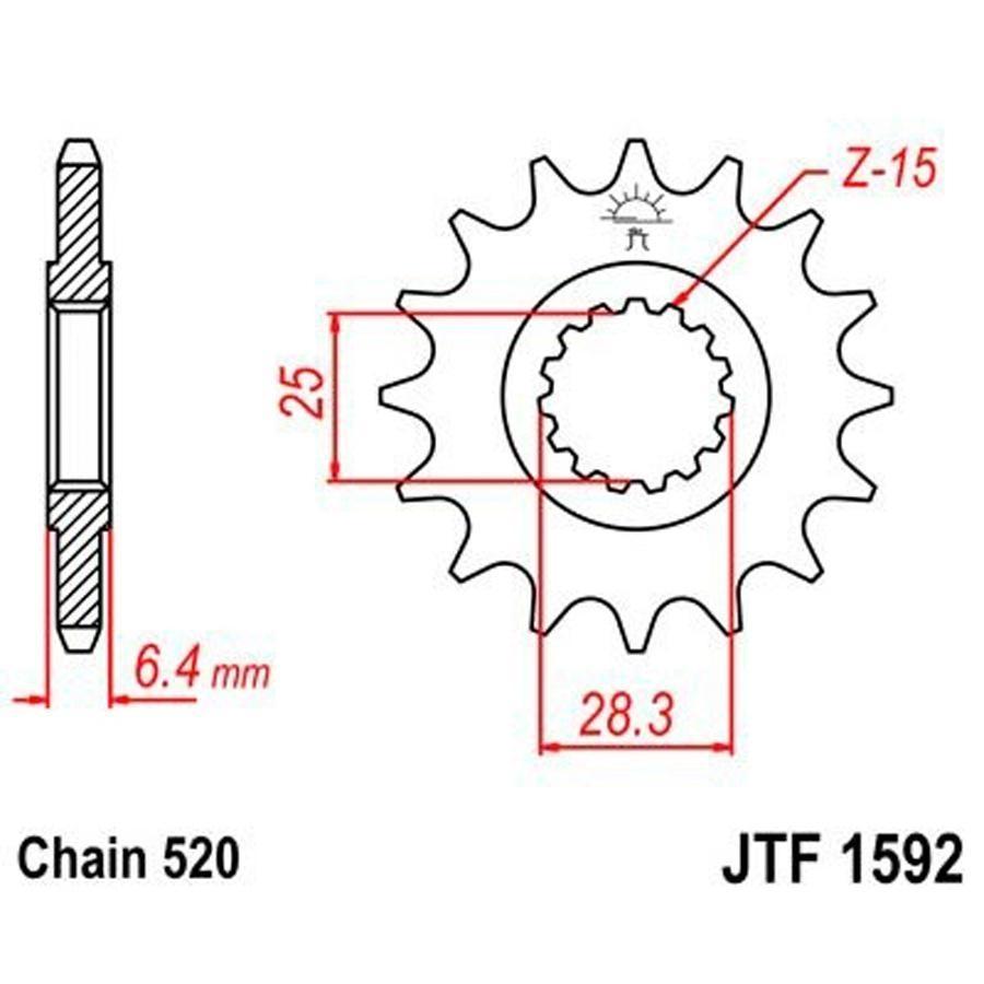 PIÑON JT 1592 14T 520