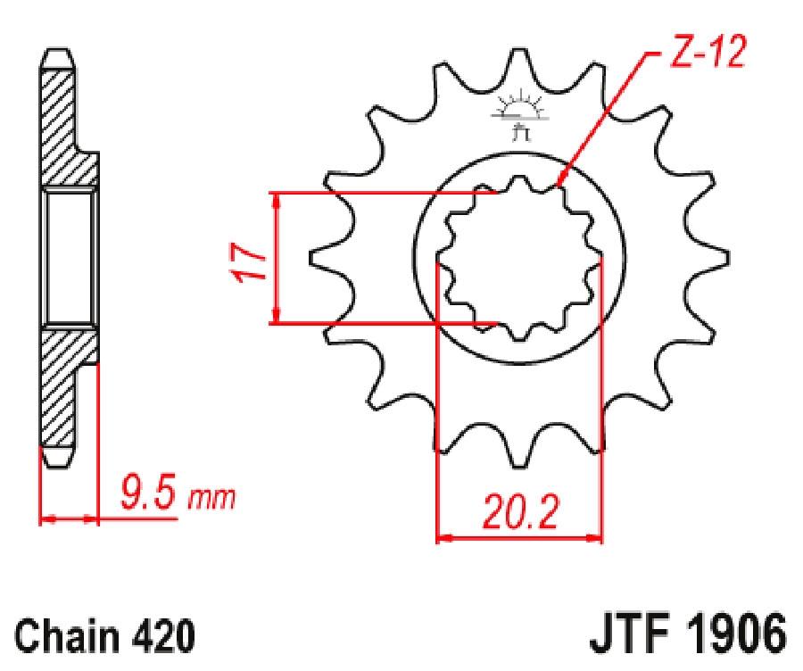 PIÑON JT 1906 13T 420