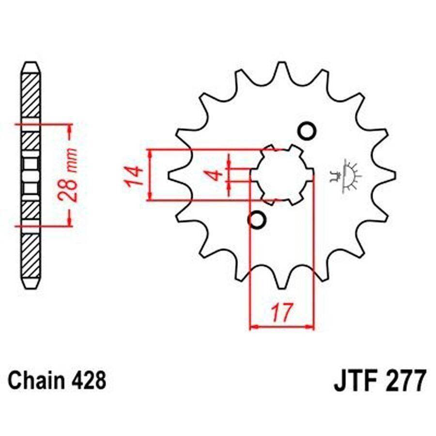 PIÑON JT 277K 13T 428
