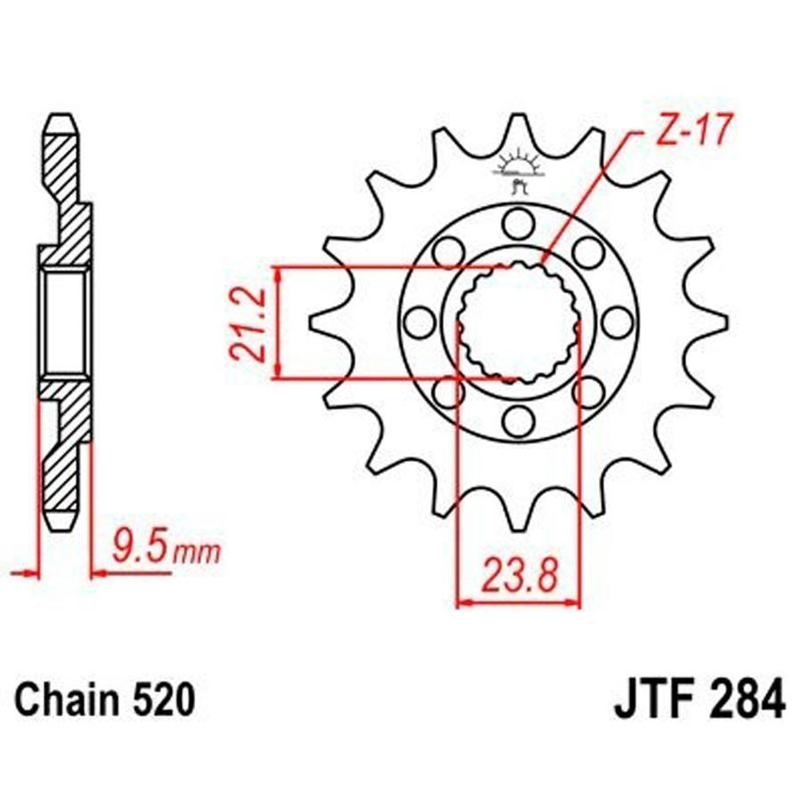 PIÑON JT 284K 14T 520