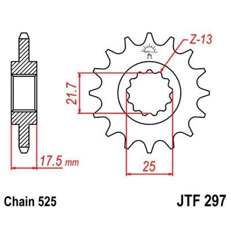 PIÑON JT 297 14T 525