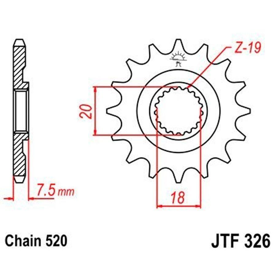 PIÑON JT 326K 13T 520