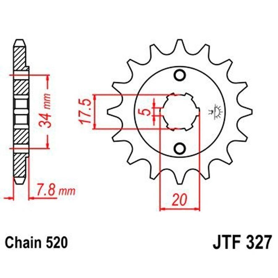 PIÑON JT 327K 15T 520