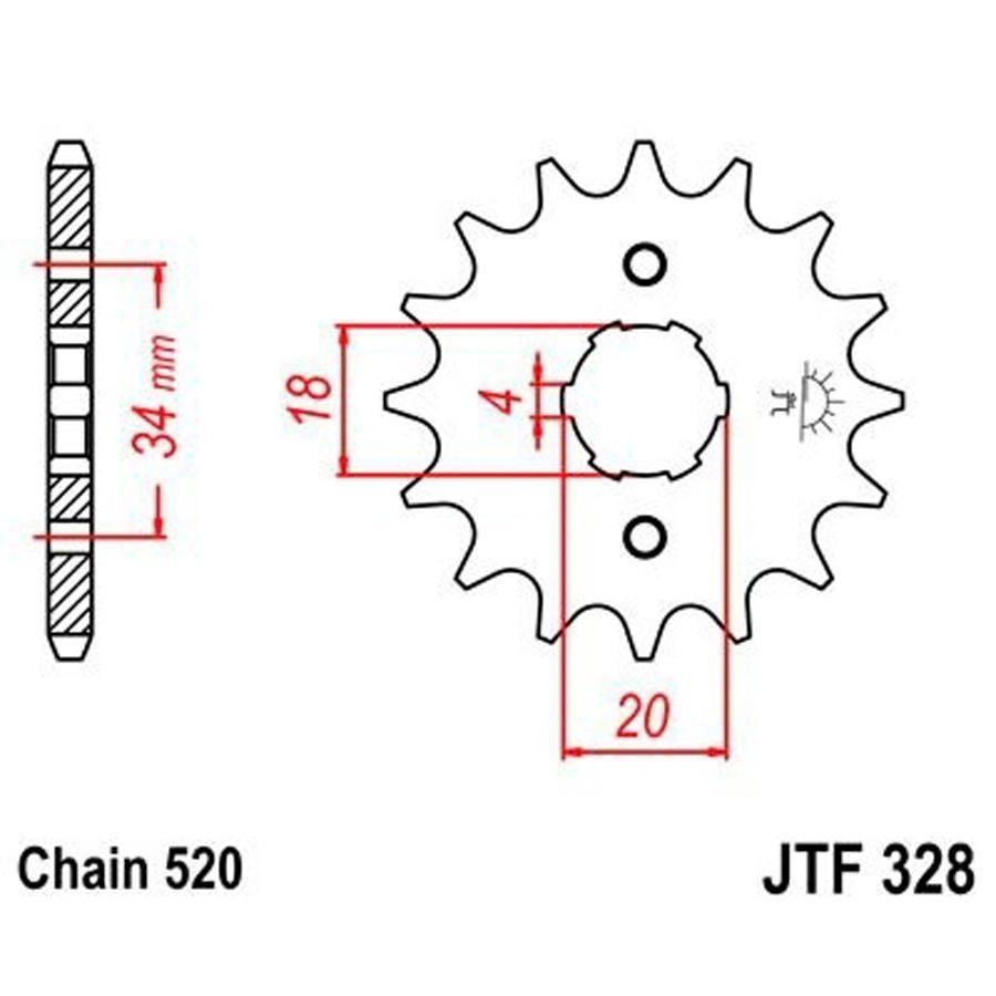 PIÑON JT 328K 13T 520