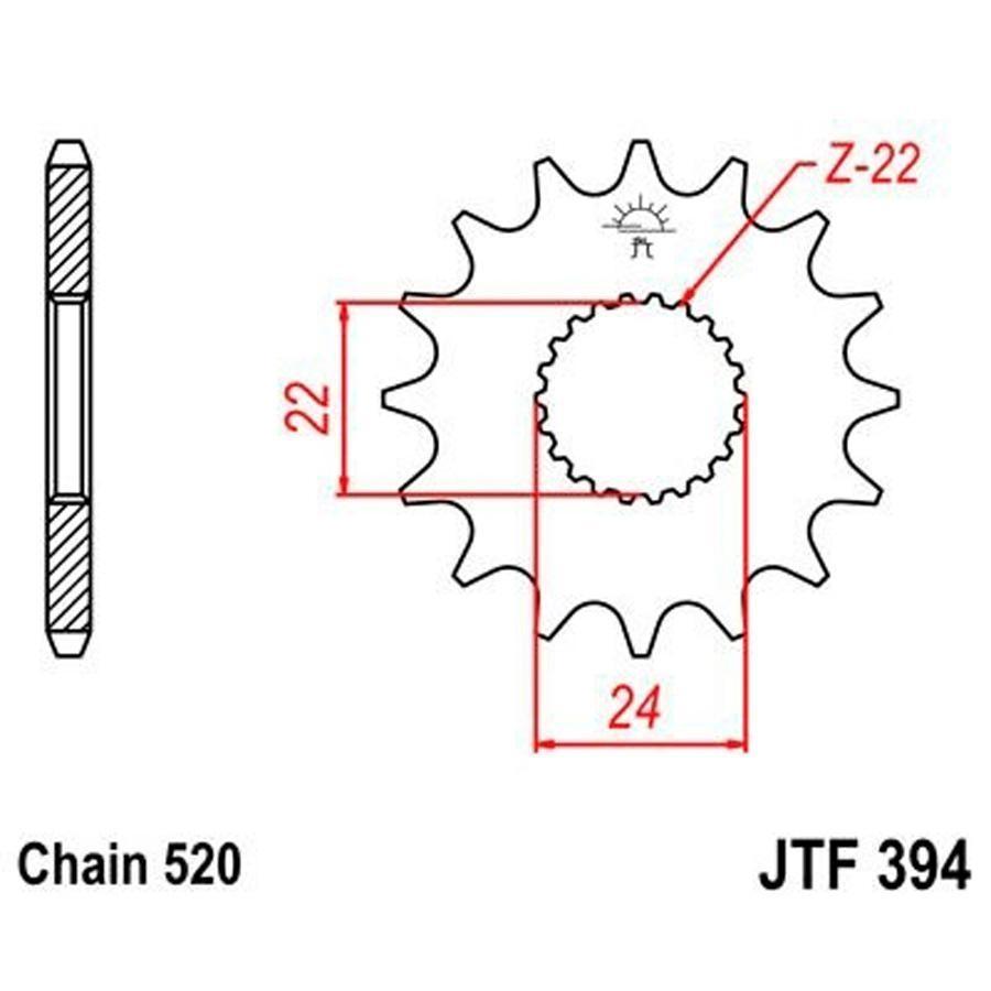 PIÑON JT 394K 16T 520