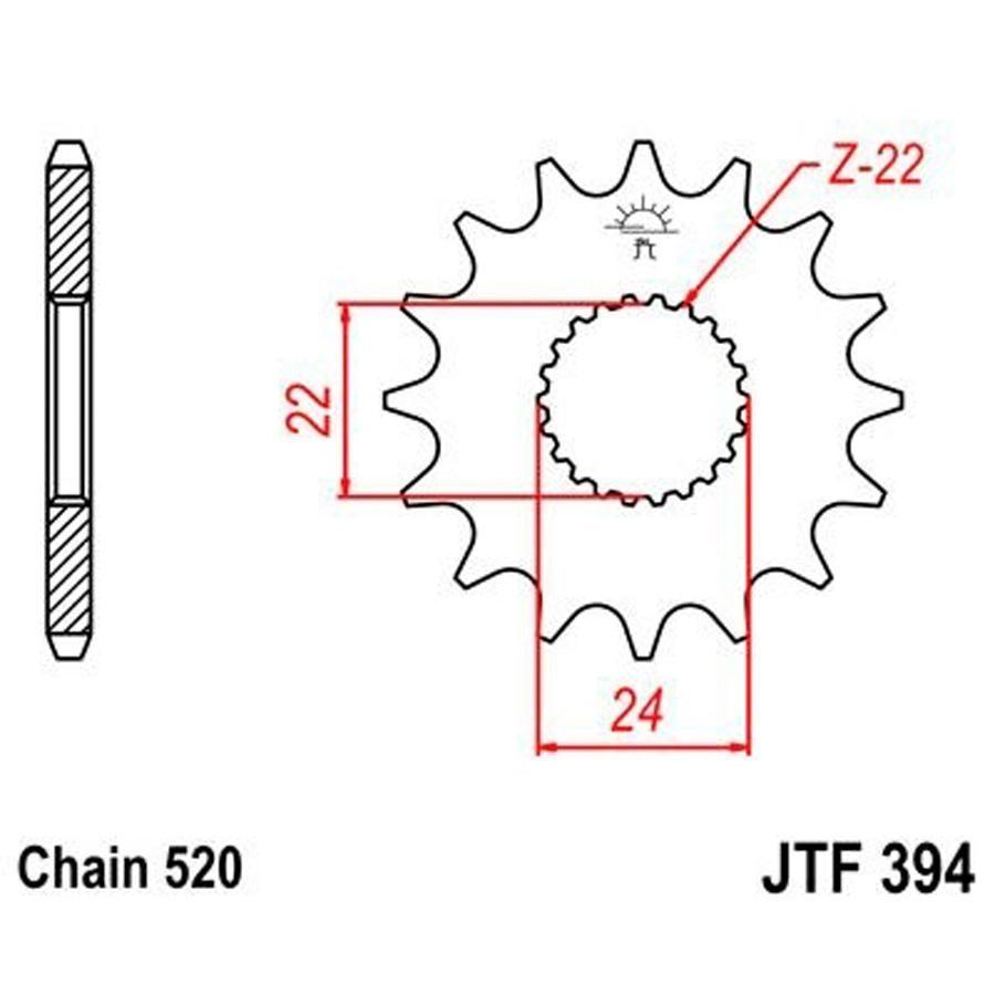PIÑON JT 394K 17T 520