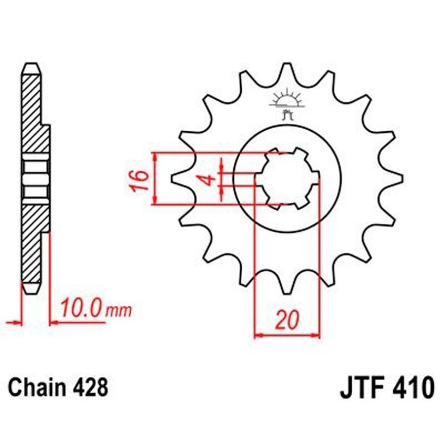 PIÑON JT 410 13T 428