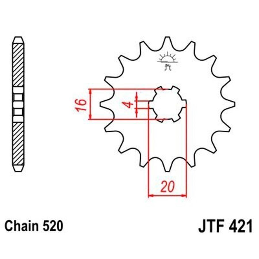 PIÑON JT 421 13T VER 715 520