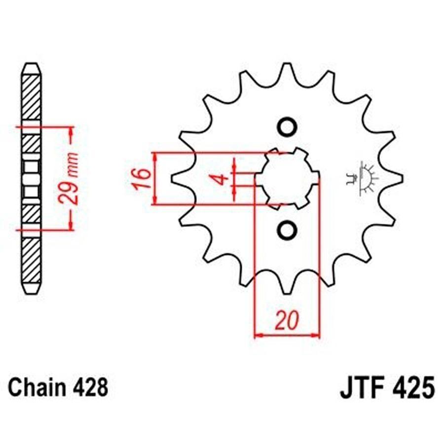 PIÑON JT 425 15T VER 1263 428