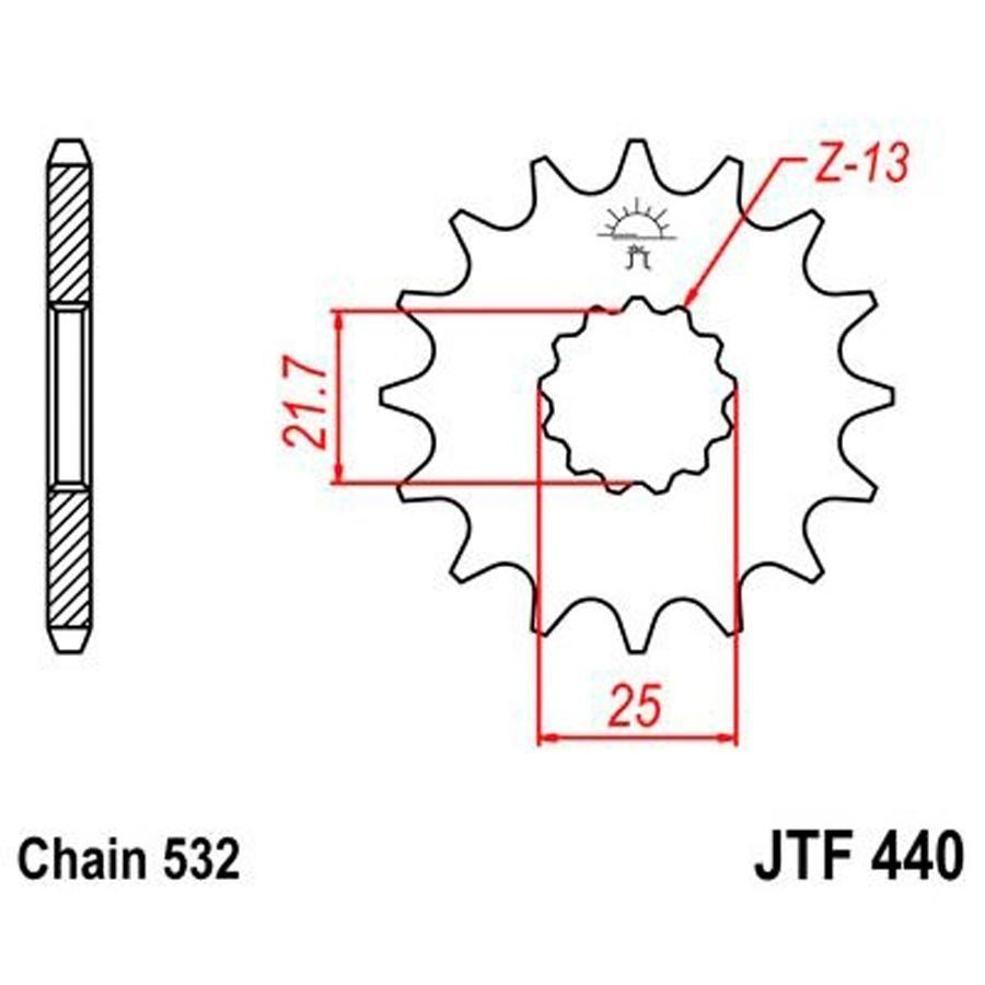 PIÑON JT 440 14T 532