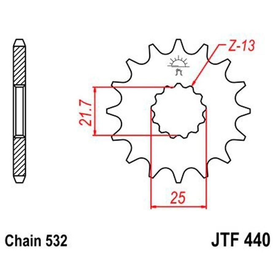 PIÑON JT 440 15T 532