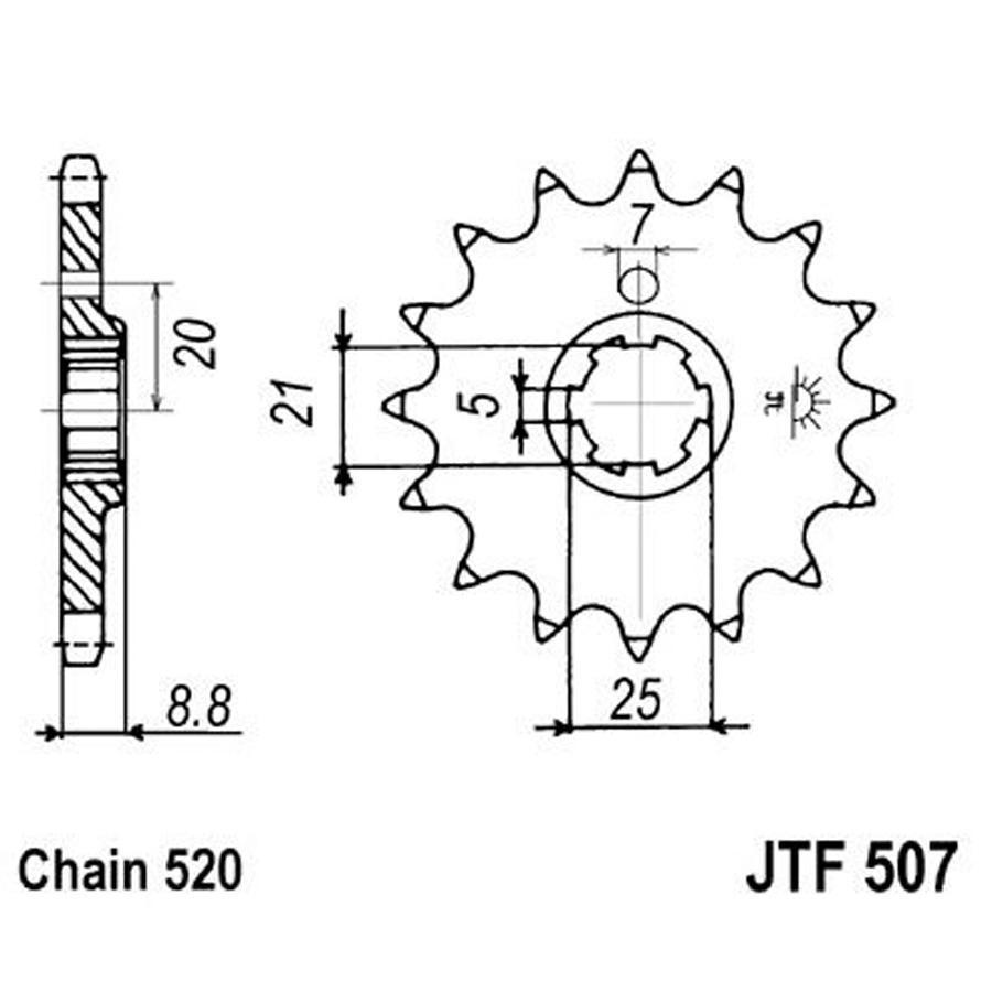 PIÑON JT 507 13T 520