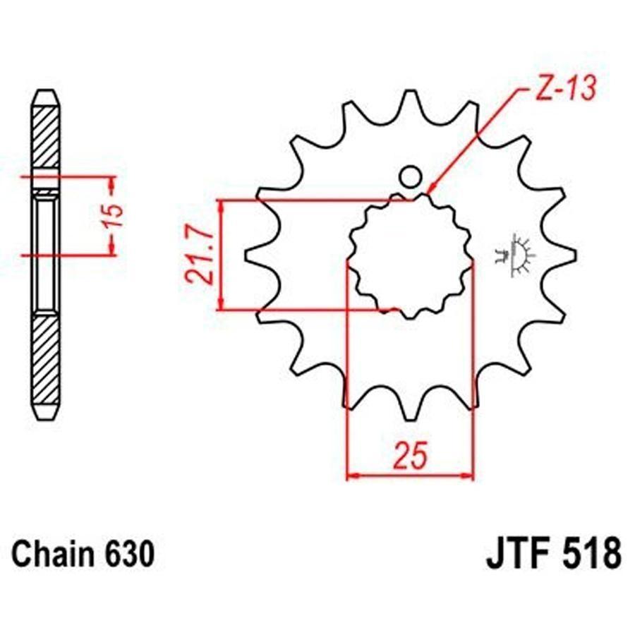 PIÑON JT 518 13T 630