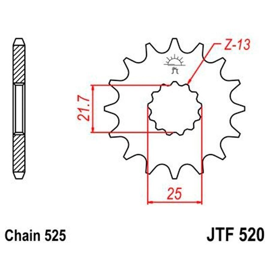 PIÑON JT 520 17T 525