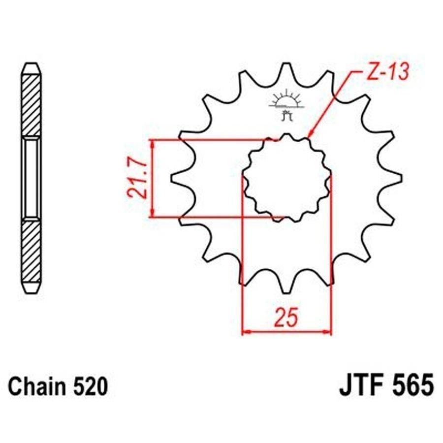 PIÑON JT 565K 12T 520