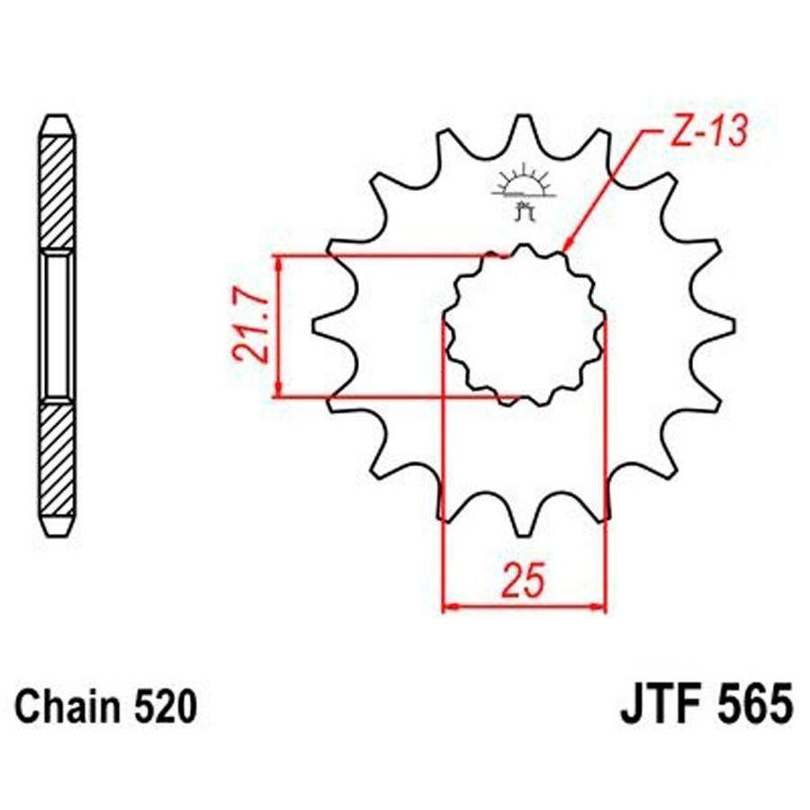 PIÑON JT 565K 13T 520