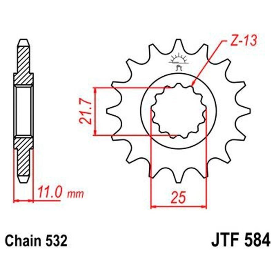 PIÑON JT 584K 15T 532