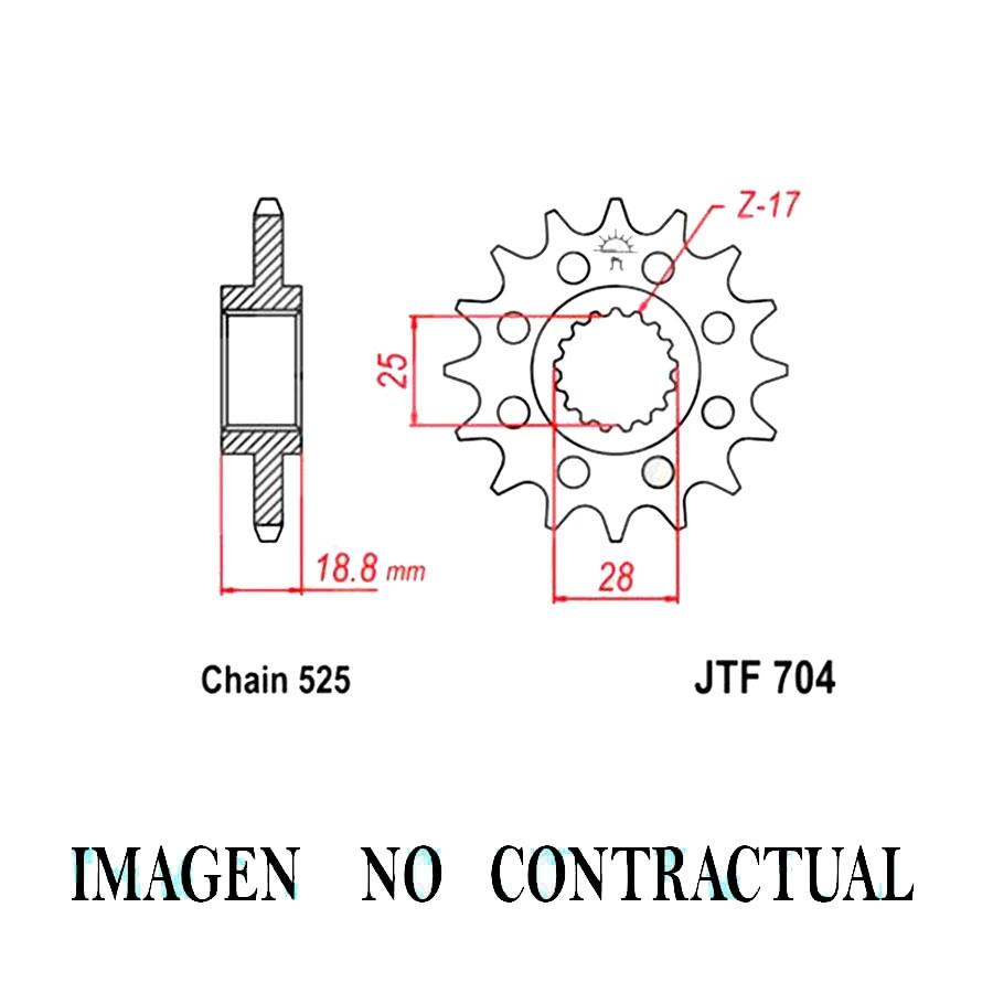 PIÑON JT 709K 16T RB 525