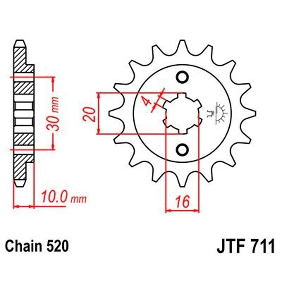 PIÑON JT 711 14T 520