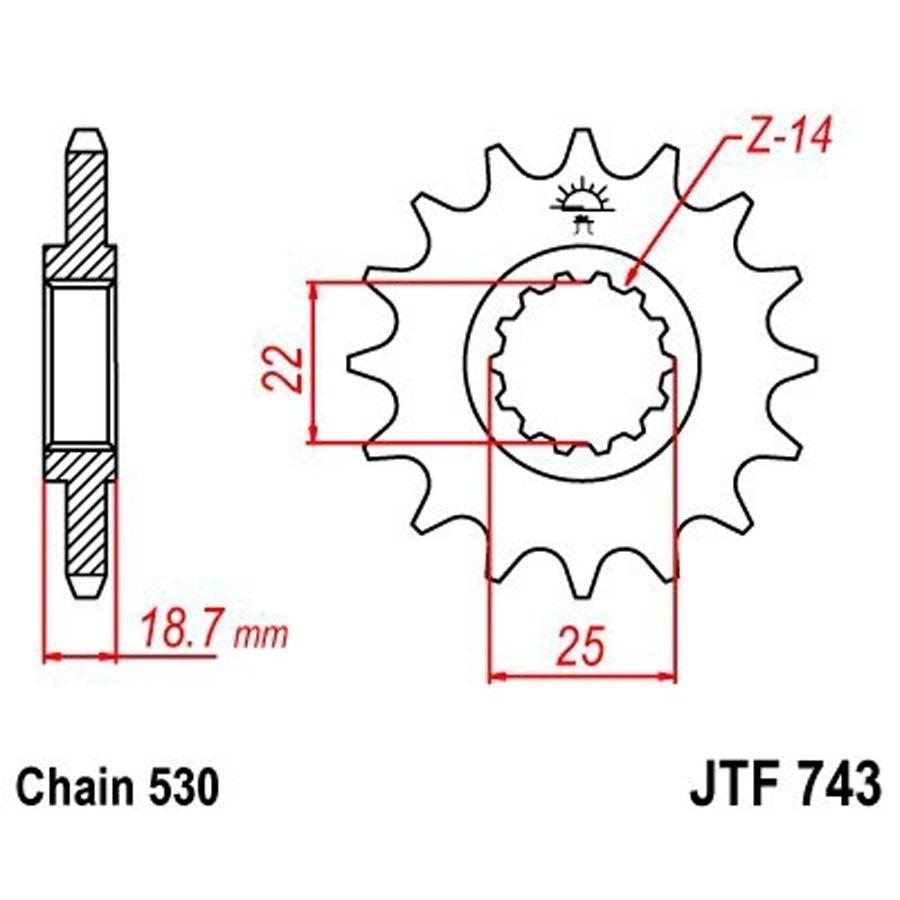 PIÑON JT 743K 15T 530