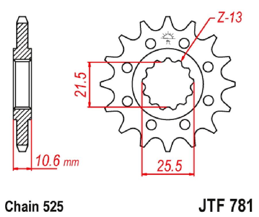 PIÑON JT 781 14T PBR