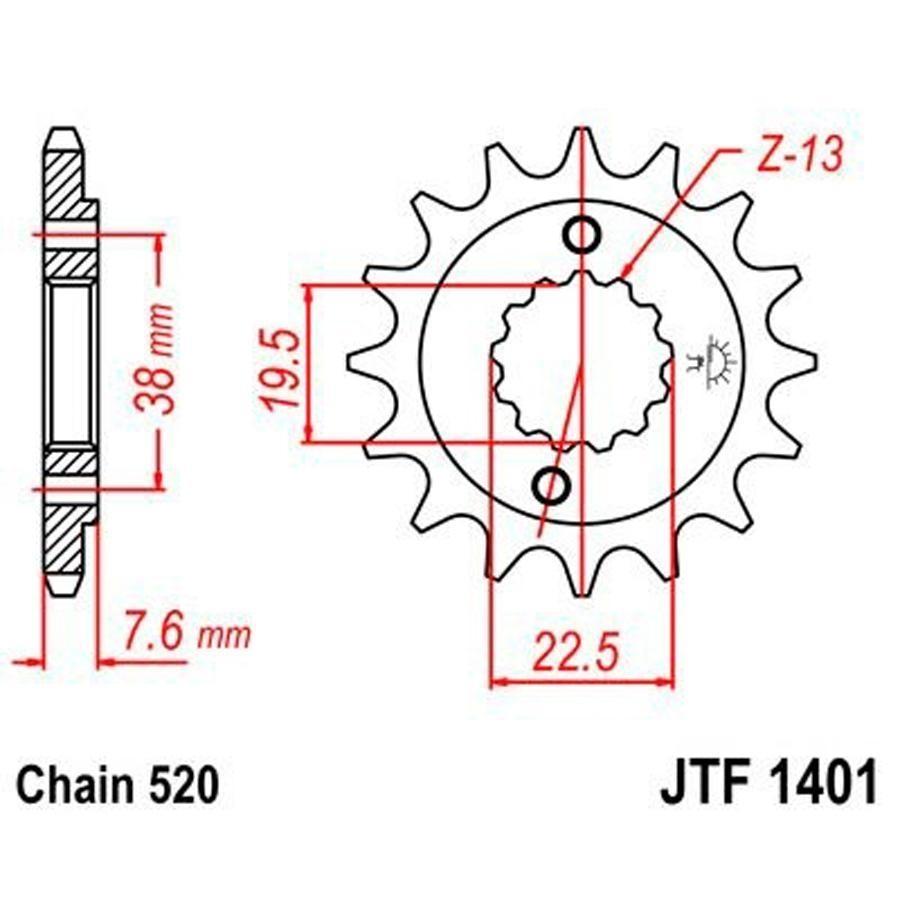 PIÑON JT 1041 14T 520