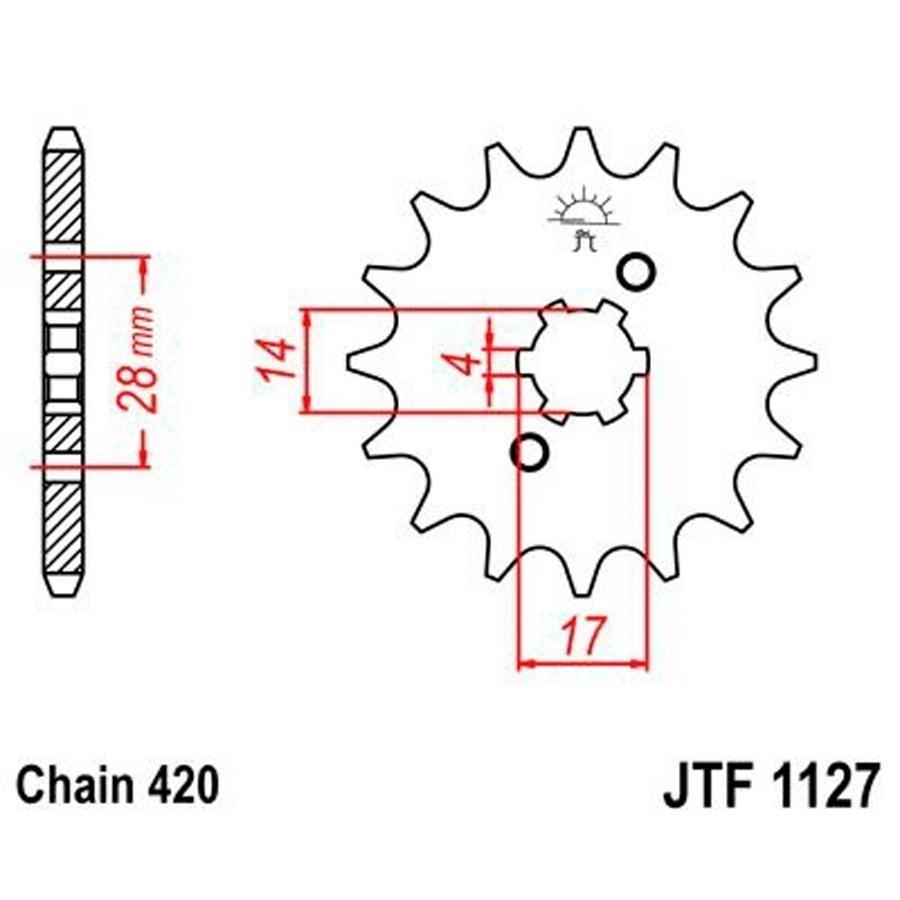 PIÑON JT 1127 11T 420